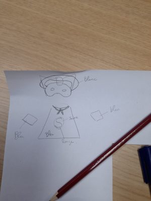 dessin de déguisement réalisé par un enfant